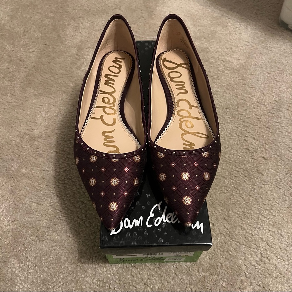 Sam Edleman Rivera Flat, Wine Celtic, size 9.5, light wear